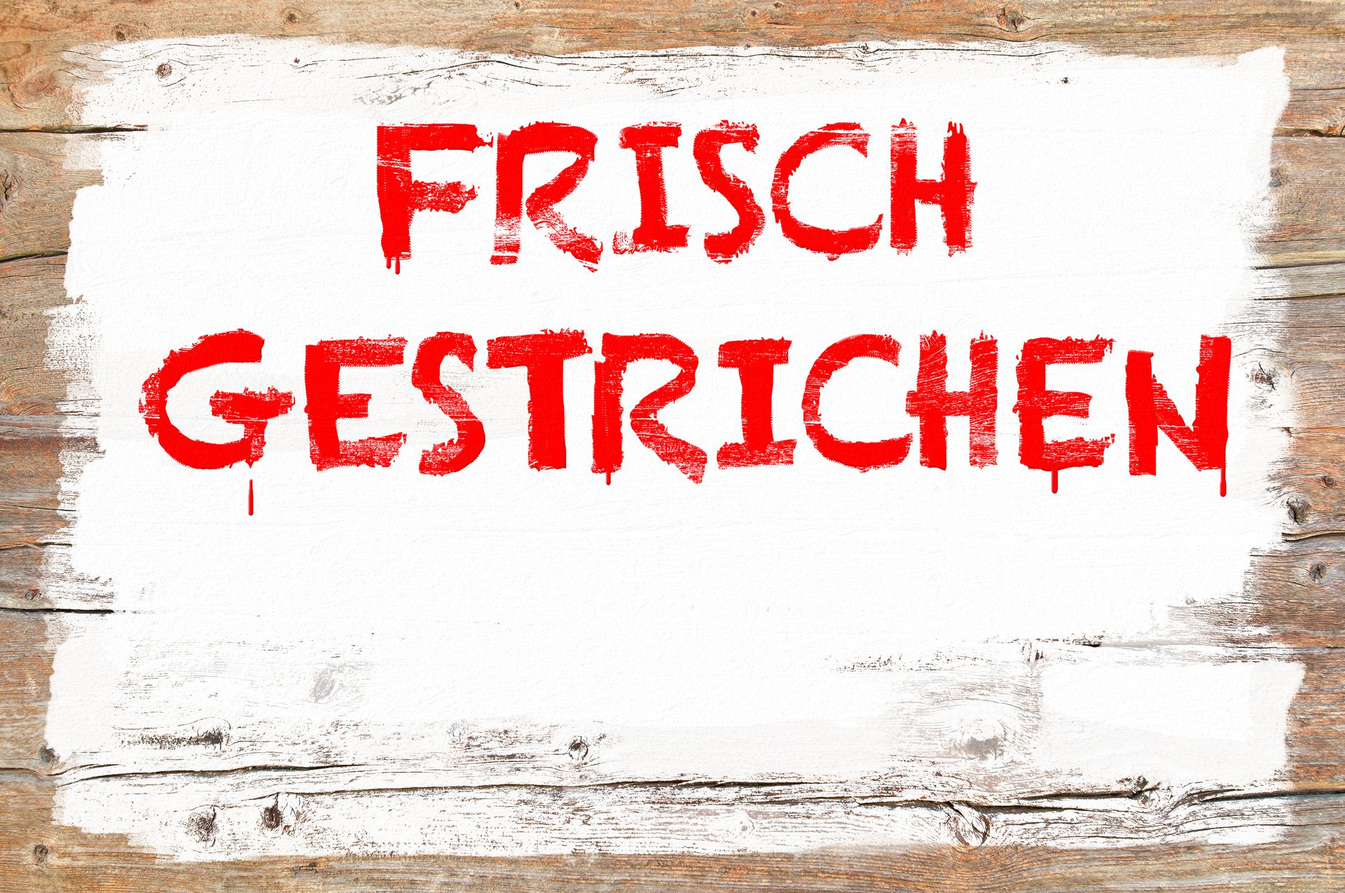 Frisch gestrichen, Lackierarbeiten, Renovierung